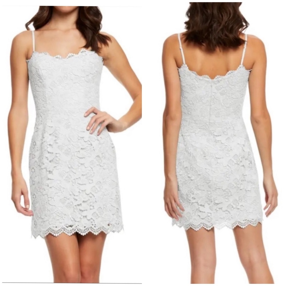 Dress the Population White Lace Mini Dress